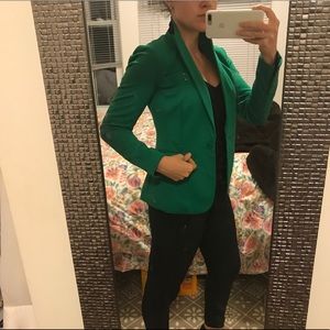 Green statement blazer